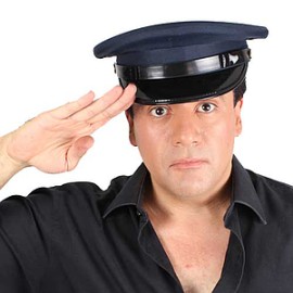 Gorra de policía para hombre