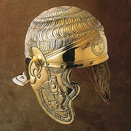 Casco romano dorado auxiliar A