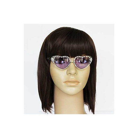 Lentes de corazones con pedrería