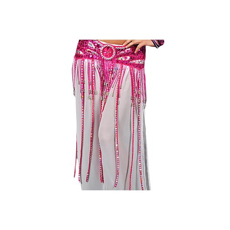 Cinturón bordado con canutillo