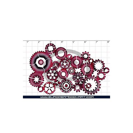 Esténcil Mechanical Gears