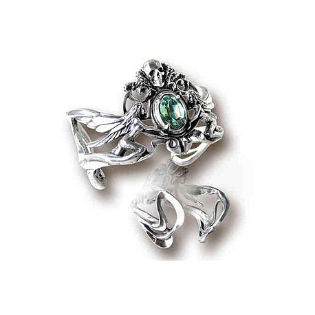 A69 Pulsera calavera esmeralda