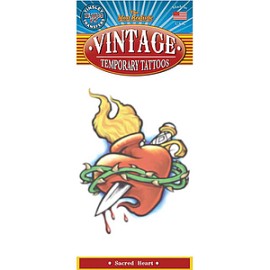 VT-126 Tatuaje vintage Corazón con puñal