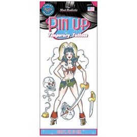 PU-703 Tatuaje Pirate pin up girl