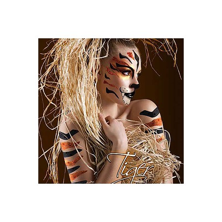 Tiger stripes body art