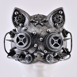 Máscara Steampunk de Gato Mod. L001S